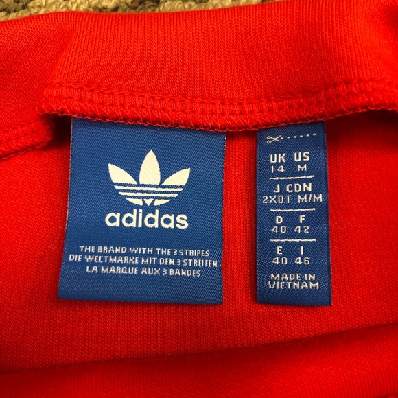 Adidas Women’s Originals Tubular Logo Sweater Red - Picture 2 of 4